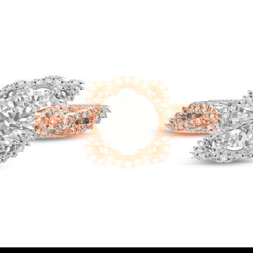 Verragio Venetian Floral Halo Twist Engagement Setting