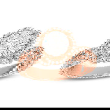 Verragio Venetian Floral Halo Twist Engagement Setting