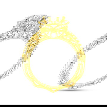 Verragio Venetian Floral Halo Twist Engagement Setting