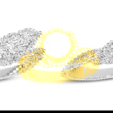Verragio Venetian Floral Halo Twist Engagement Setting