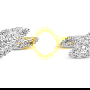 Verragio Venetian Floral Halo Twist Engagement Setting