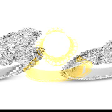 Verragio Venetian Floral Halo Twist Engagement Setting