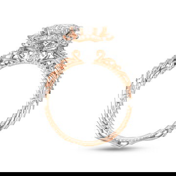 Verragio Venetian Floral Halo Twist Engagement Setting