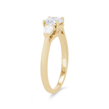Three Stone Pear Diamond Engagement Setting