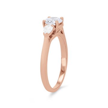 Three Stone Pear Diamond Engagement Setting