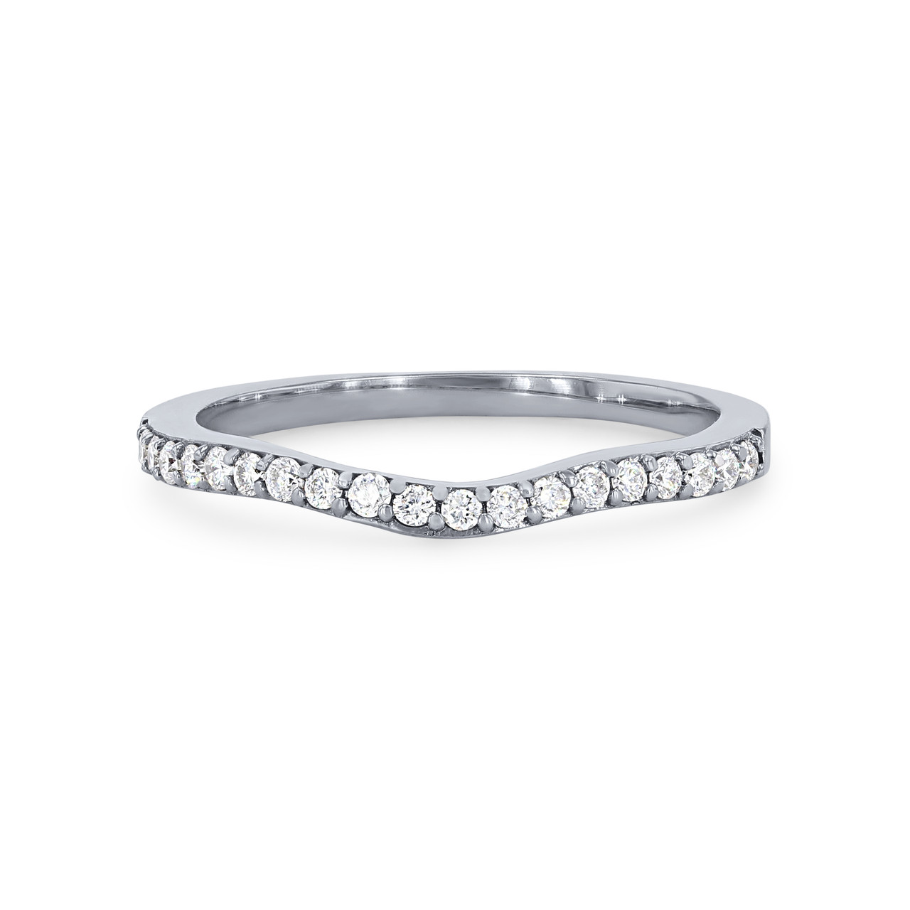 True Romance Petite Contour Diamond Wedding Band