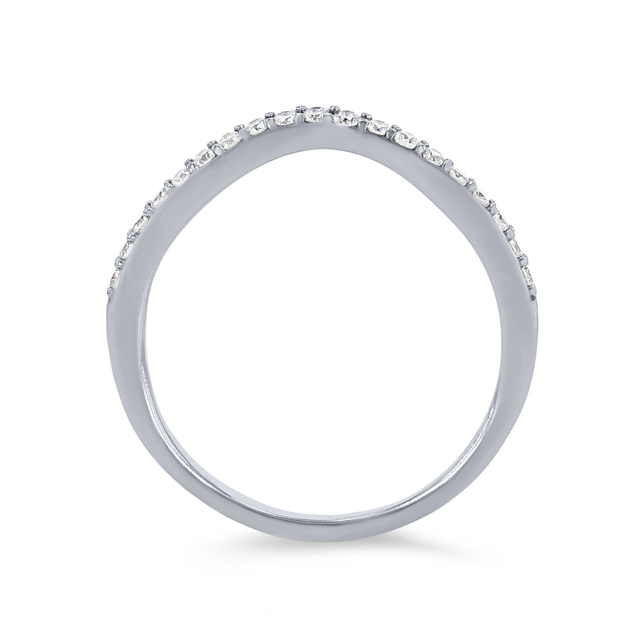 True Romance Petite Contour Diamond Wedding Band