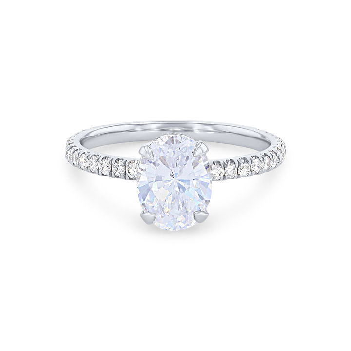 White Gold 18K Michael M. Crown Hidden Halo Open Engagement Setting
