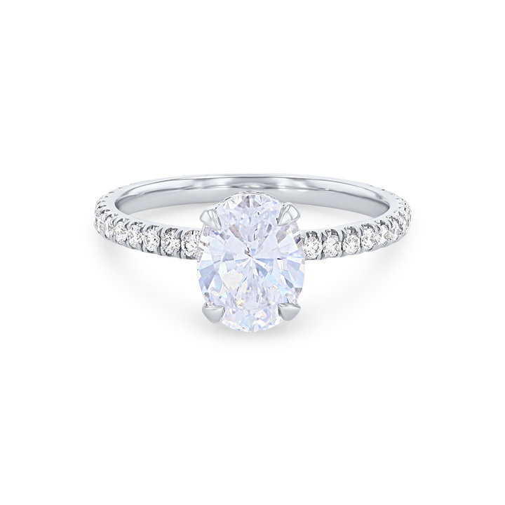 Michael M. Crown Hidden Halo Open Engagement Setting In White Gold 18K