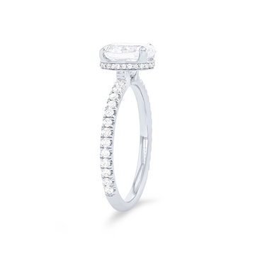 Michael M. Crown Hidden Halo Open Engagement Setting In White Gold 18K