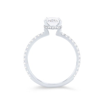 Michael M. Crown Hidden Halo Open Engagement Setting In White Gold 18K