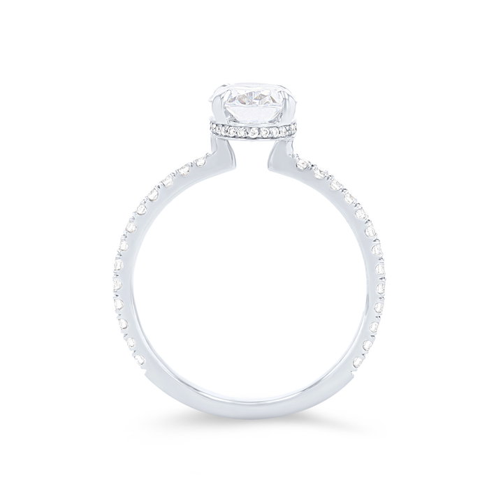 Michael M. Crown Hidden Halo Open Engagement Setting In White Gold 18K