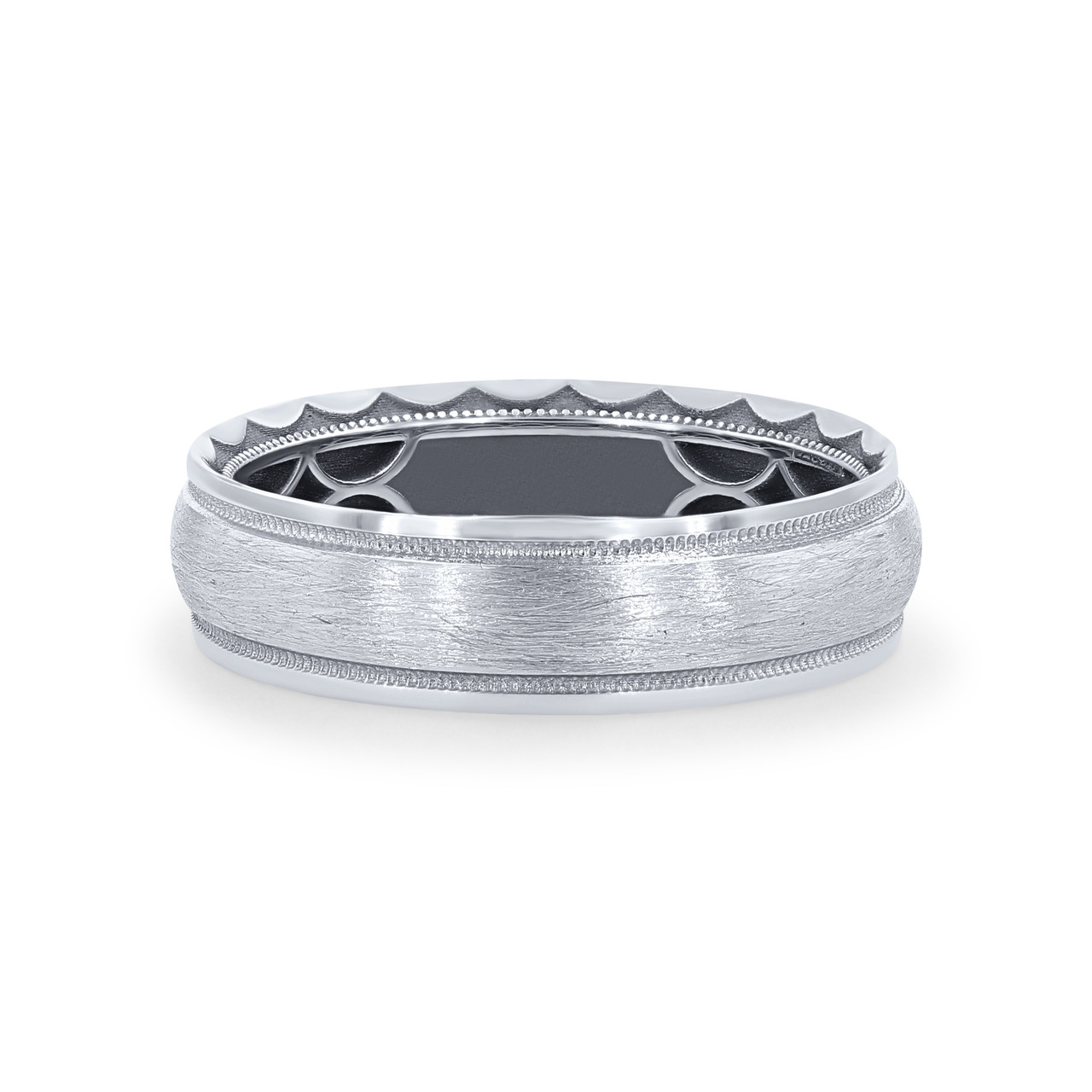 Tacori Matte Milgrain Edge Wedding Band