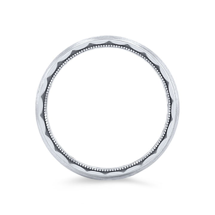 White Gold 14K Tacori Matte Milgrain Edge Wedding Band