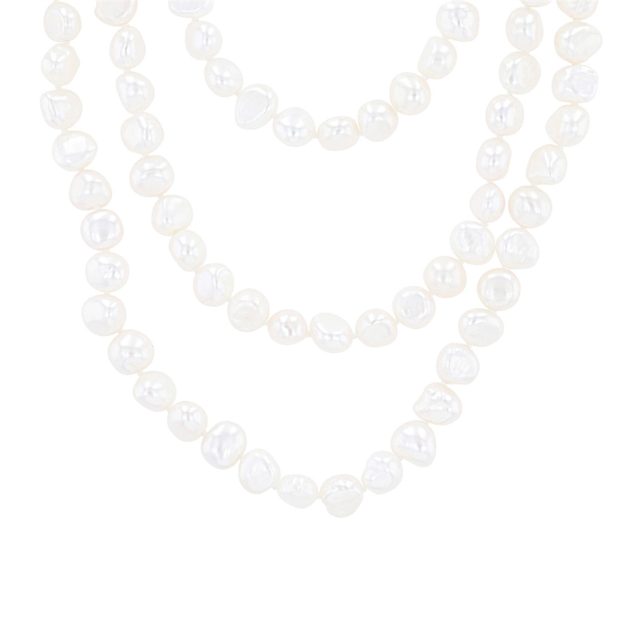 Endless Baroque Freshwater Pearl Necklace