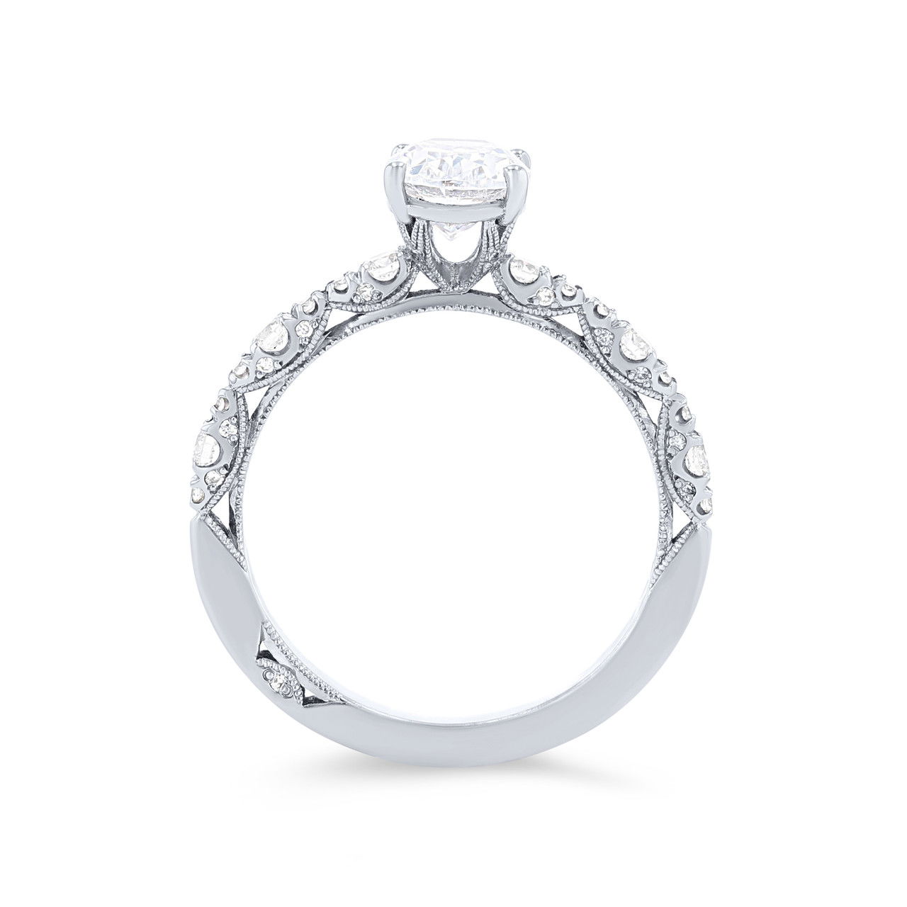Tacori Petite Crescent Oval Sculpted Engagement Setting