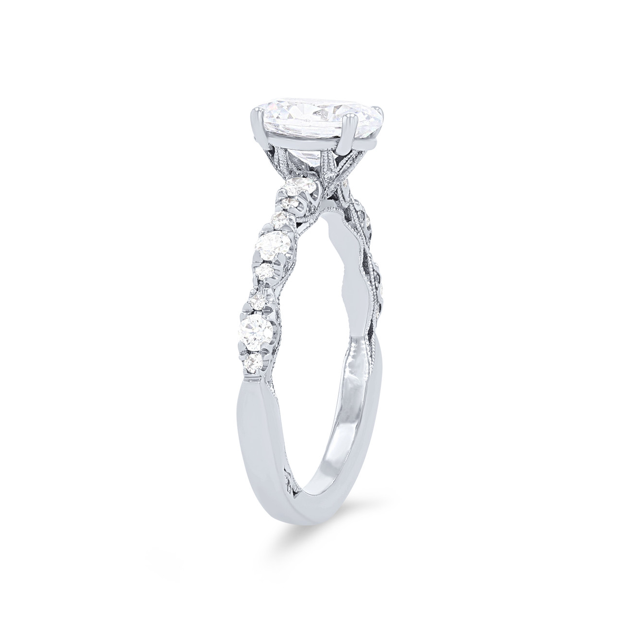 Tacori Petite Crescent Oval Sculpted Engagement Setting
