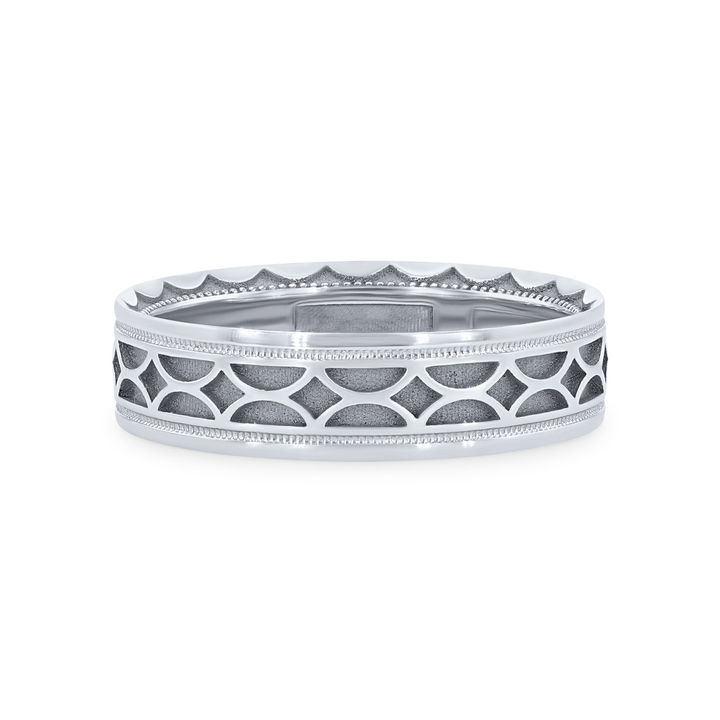 White Gold 18K Tacori Geometric Wedding Band