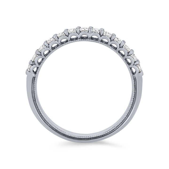 White Gold 14K Verragio Renaissance Shared Prong Wedding Band