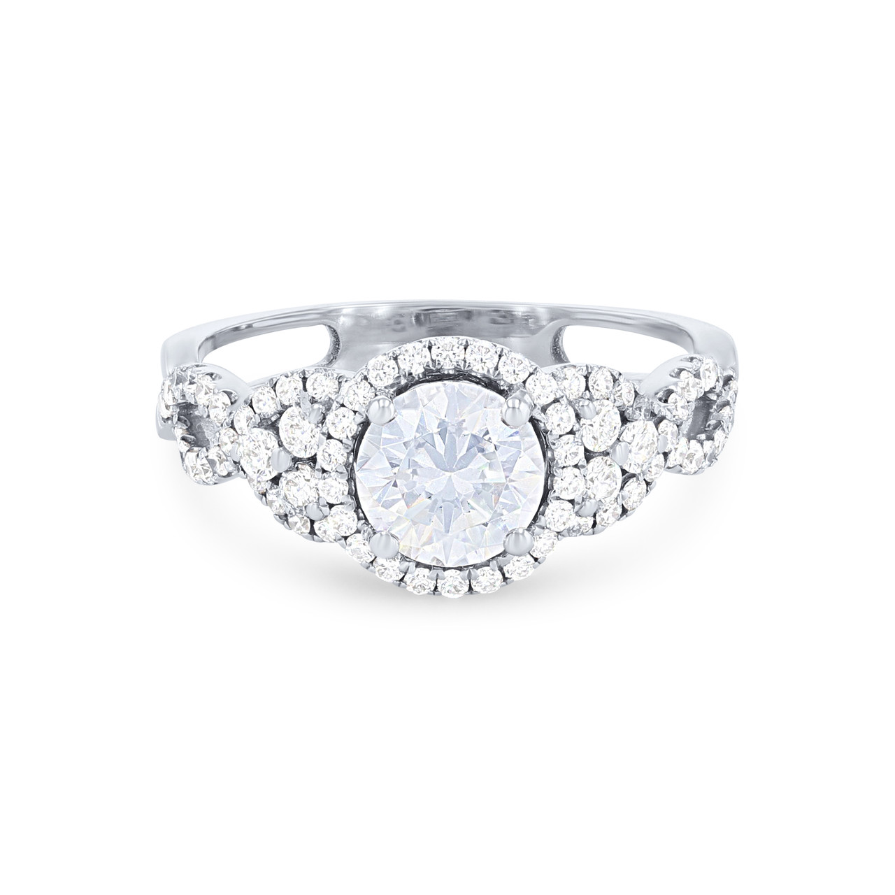 Simon G. Diamond Cluster Halo Twist Engagement Setting 0