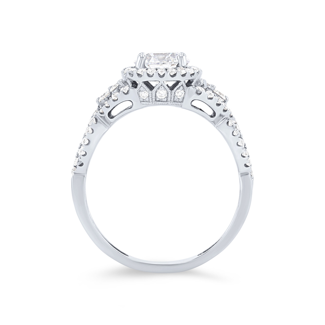 Simon G. Diamond Cluster Halo Twist Engagement Setting 2
