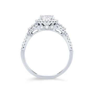 Simon G. Diamond Cluster Halo Twist Engagement Setting In White Gold 18K