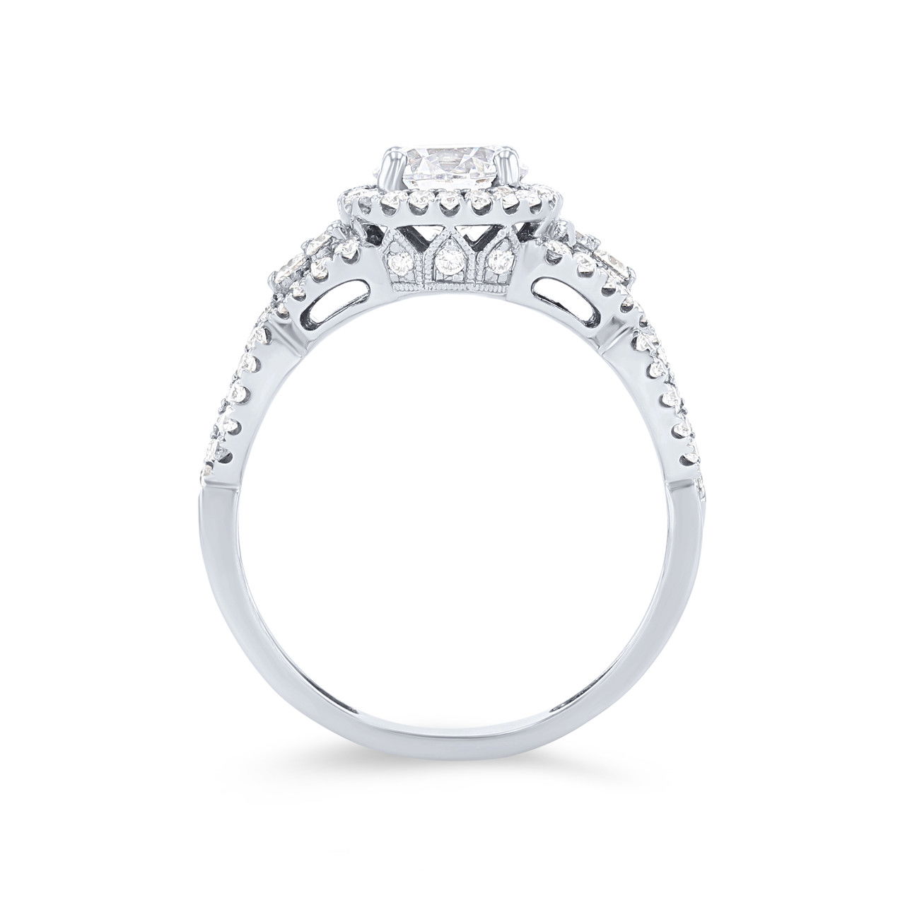 Simon G. Diamond Cluster Halo Twist Engagement Setting