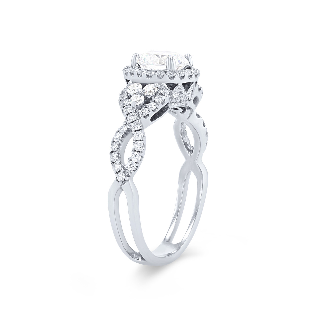 Simon G. Diamond Cluster Halo Twist Engagement Setting 1