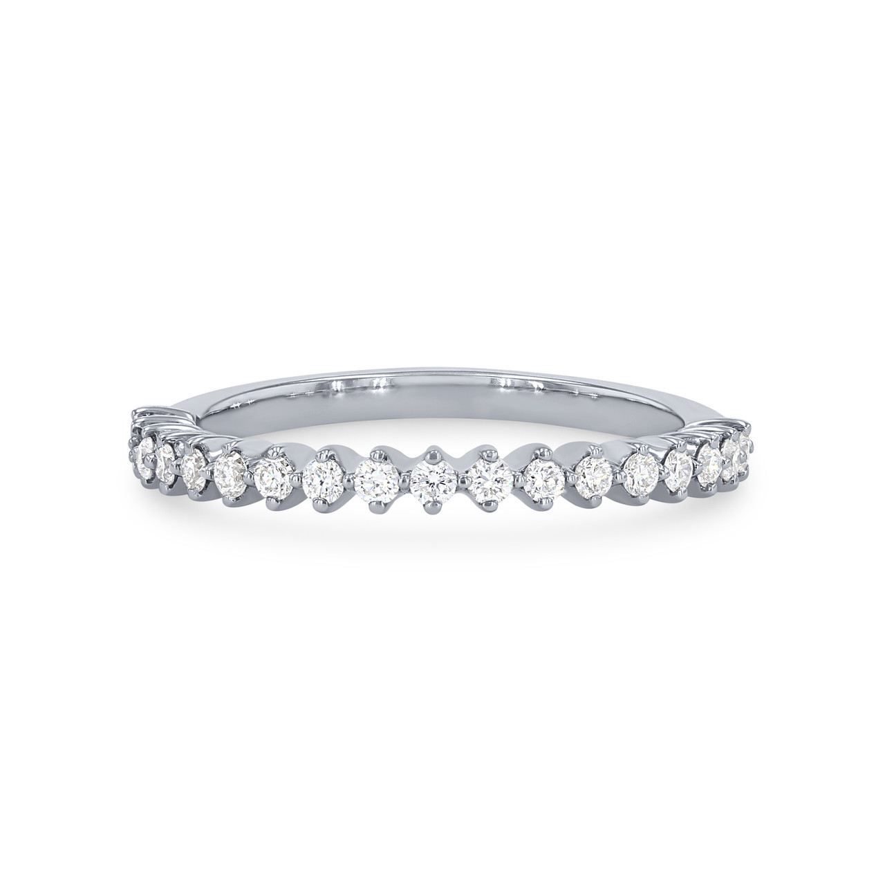 Offset Diamond Wedding Band
