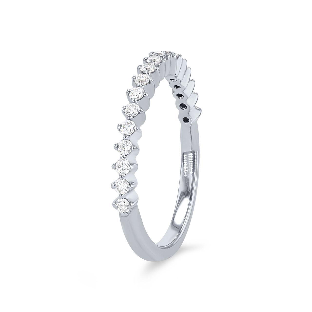 Offset Diamond Wedding Band