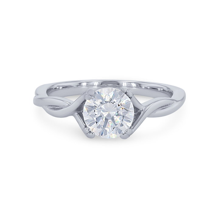 Artcarved Solitaire Twist Engagement Setting In White Gold 14K