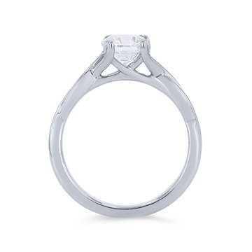 Artcarved Solitaire Twist Engagement Setting In White Gold 14K