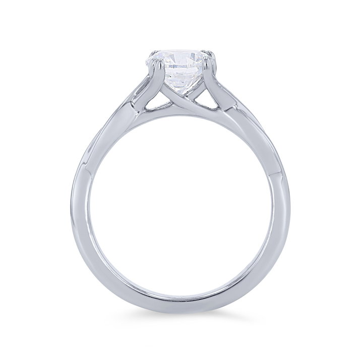 Artcarved Solitaire Twist Engagement Setting In White Gold 14K