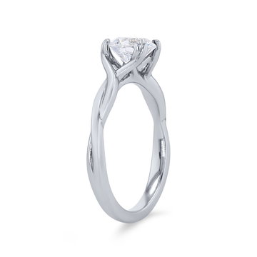 Artcarved Solitaire Twist Engagement Setting In White Gold 14K