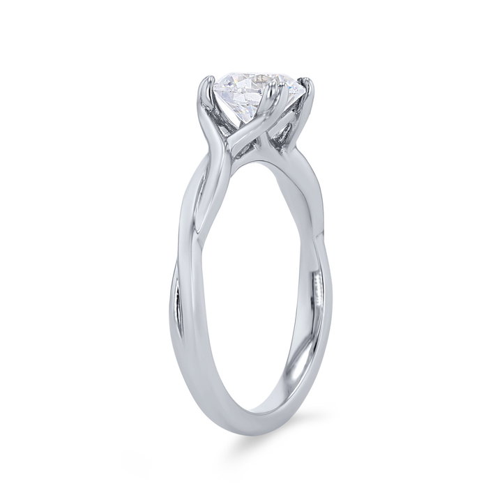 Artcarved Solitaire Twist Engagement Setting In White Gold 14K