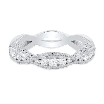 Tacori Classic Crescent Three Sided Wedding Band In Platinum