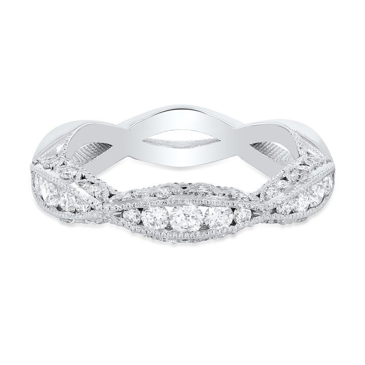 Tacori Classic Crescent Three Sided Wedding Band In Platinum