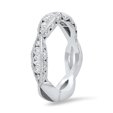 Tacori Classic Crescent Three Sided Wedding Band In Platinum
