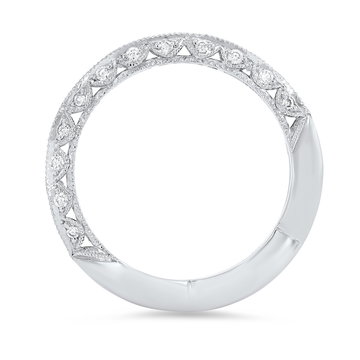 Tacori Classic Crescent Three Sided Wedding Band In Platinum