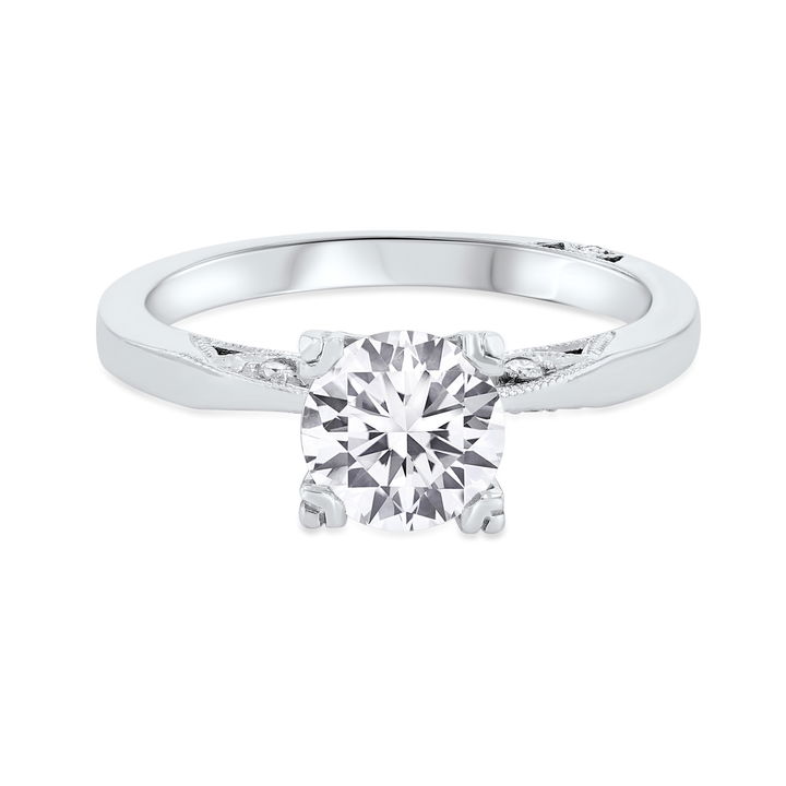 White Gold 18K Simply Tacori Tapered Solitaire Engagement Setting