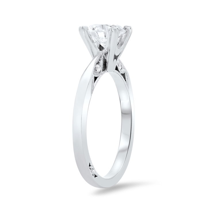 White Gold 18K Simply Tacori Tapered Solitaire Engagement Setting