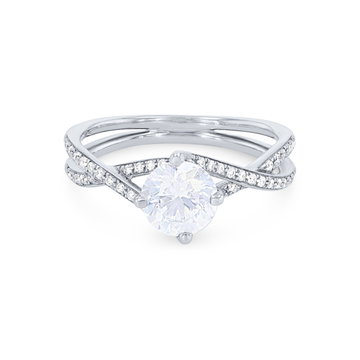 Simon G. Kite Prong Twist Engagement Setting In Platinum