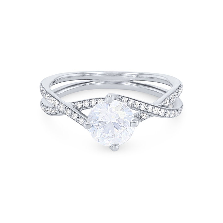 Simon G. Kite Prong Twist Engagement Setting In Platinum