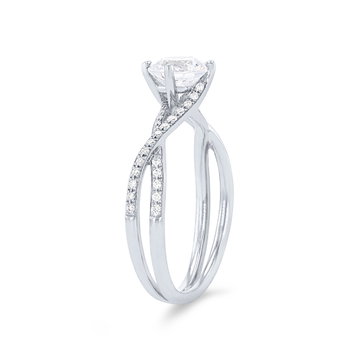Simon G. Kite Prong Twist Engagement Setting In Platinum