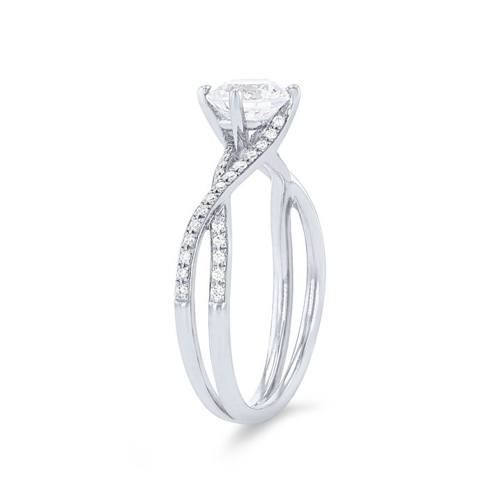 Simon G. Kite Prong Twist Engagement Setting In Platinum