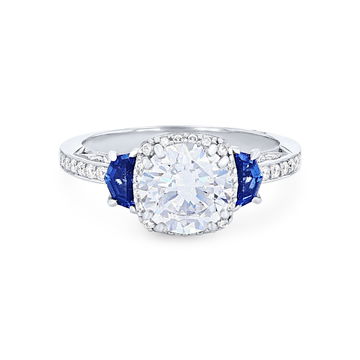 Tacori Dantela Sapphire Engagement Setting In Platinum