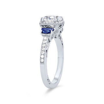 Tacori Dantela Sapphire Engagement Setting In Platinum