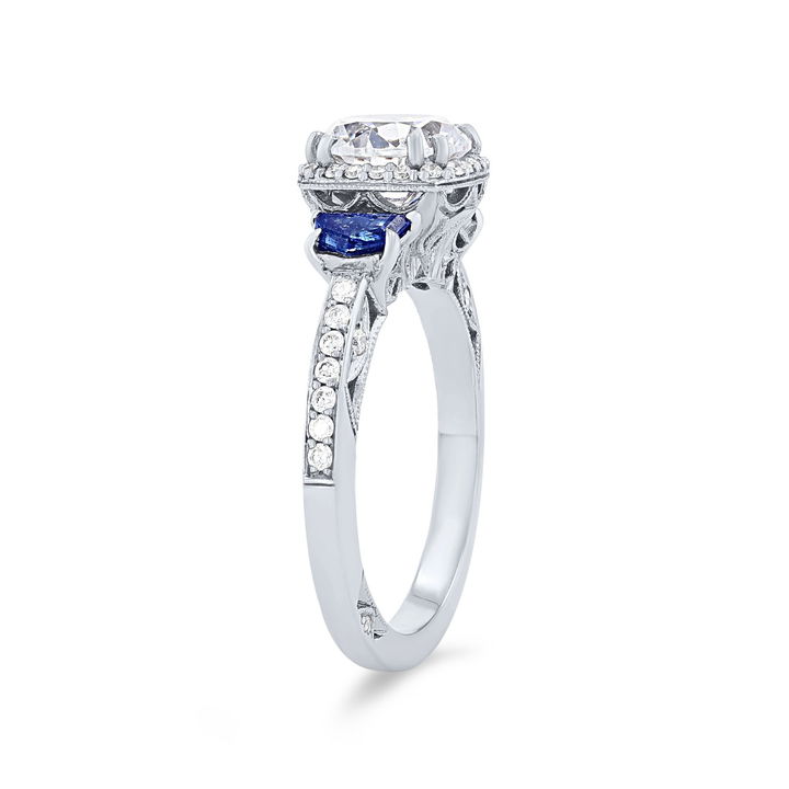 Tacori Dantela Sapphire Engagement Setting In Platinum