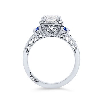 Tacori Dantela Sapphire Engagement Setting In Platinum