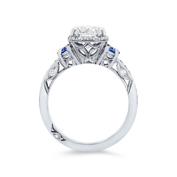 Tacori Dantela Sapphire Engagement Setting In Platinum